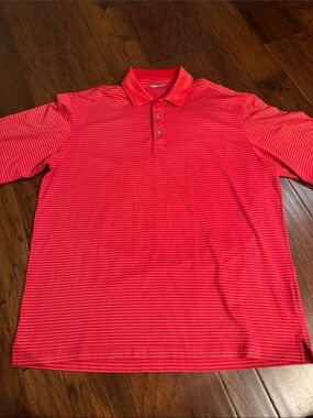 Kirkland Signature Red Striped Polo